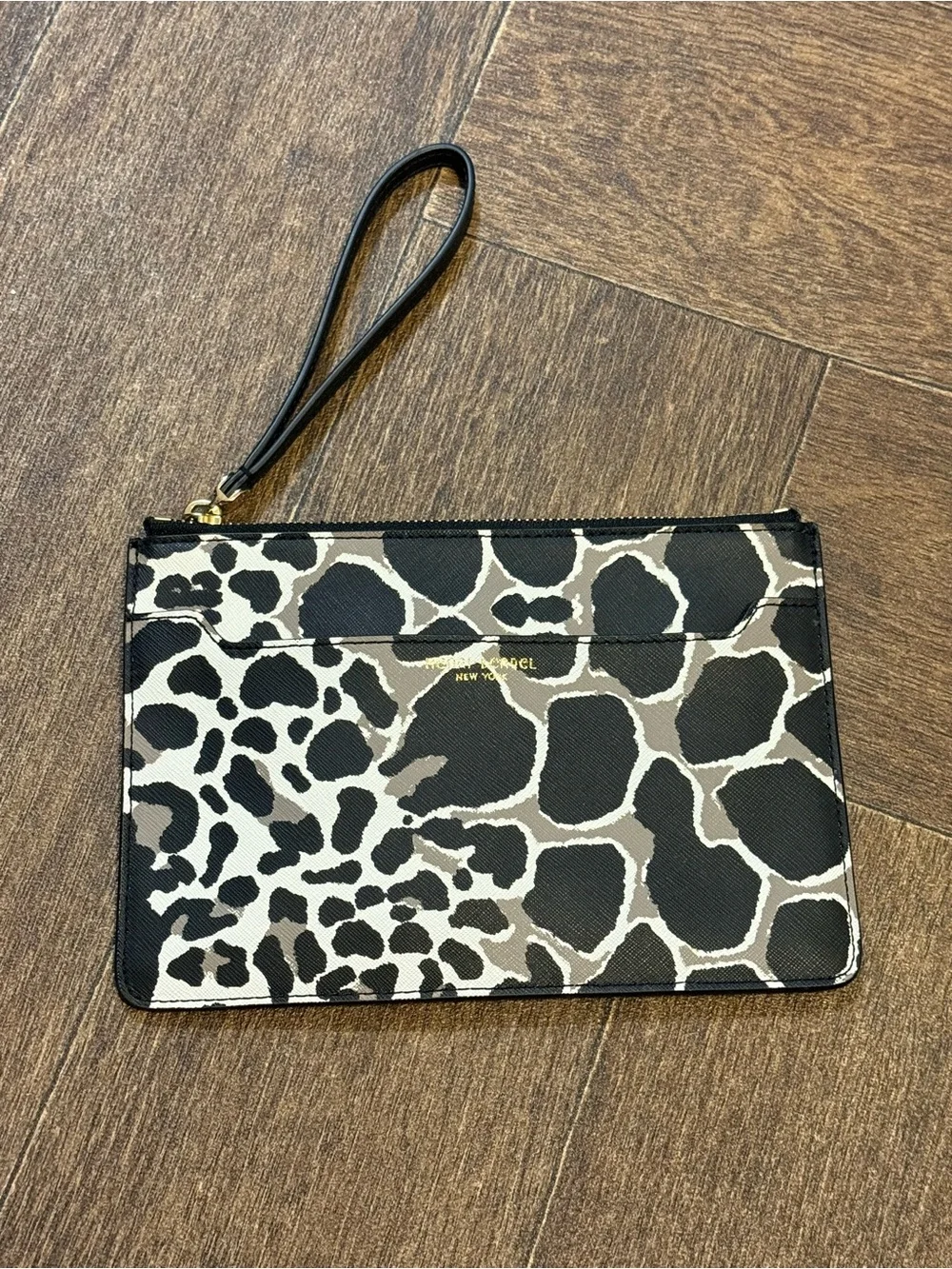 Henri Bendel animal print large wristlet